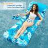 imageJasonwell Inflatable Pool Float Adult  Pool Floaties Lounger Floats Floating Chair Raft with Adjustable Backrest Cup Holders Water Floaty Lake Lounge Tanning Floats Beach Party Toys for AdultsBluewhite