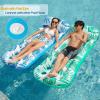imageJasonwell Inflatable Pool Float Lounge  2 Pack Floaties Rafts for Adults Floating Lounger Sun Tanning Floats Cool Water Floaty Swimming Lake Beach Party Toys2PackTropicalBlueGreen