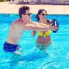 imageJasonwell Pool Beach Water Football  Waterproof Football Strong Grip Fun Pool Toys Games for Swimming Pools Beach Lake Park Backyard Outdoor Play for Kids Children Teens Adults Familyblue