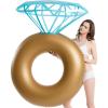 imageJasonwell Inflatable Diamond Ring Pool Float  Engagement Ring Bachelorette Party Float Stagette Decorations Swimming Tube Floaty Outdoor Water Lounge Floats for AdultsGold
