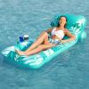 imageJasonwell Inflatable Pool Float Adult  Pool Floaties Lounger Floats Floating Chair Raft with Adjustable Backrest Cup Holders Water Floaty Lake Lounge Tanning Floats Beach Party Toys for AdultsCyan