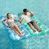 imageJasonwell Inflatable Pool Float Lounge  2 Pack Floaties Rafts for Adults Floating Lounger Sun Tanning Floats Cool Water Floaty Swimming Lake Beach Party Toys2PackTropicalBlueGreen