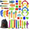 imageJasonwell Pool Diving Toys Games  31 PCS Swimming Pool Toys for Kids Teens with Diving Rings Dive Sticks Underwater Treasures Torpedo Bandits Fish Toy etc Fun Water Swim Toy for Boys Girls Adults42 PCS