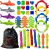 imageJasonwell Pool Diving Toys Games  31 PCS Swimming Pool Toys for Kids Teens with Diving Rings Dive Sticks Underwater Treasures Torpedo Bandits Fish Toy etc Fun Water Swim Toy for Boys Girls Adults31 PCS