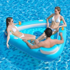 imageJasonwell Floating Island Pool Float  Inflatable Lake Floaties Pool Lounger Raft Water Float with Cupholders Lake River Pool Floating Big Multi Person Party Floatie Toys Relaxation Island Adults KidsXXXL
