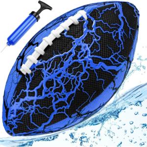 imageJasonwell Pool Beach Water Football  Waterproof Football Strong Grip Fun Pool Toys Games for Swimming Pools Beach Lake Park Backyard Outdoor Play for Kids Children Teens Adults Familyblue