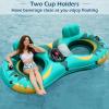 image:imageJasonwell Inflatable River Tube Float  2 Person Heavy Duty River Float Pool Floats with Removable Cooler Lake Water Tubes for Floating River Raft Lounge Floatie with 2 Cup Holders for Adults GreenOwlGreen