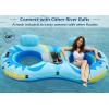 image:imageJasonwell Inflatable River Tube Float  2 Person Heavy Duty River Float Pool Floats with Removable Cooler Lake Water Tubes for Floating River Raft Lounge Floatie with 2 Cup Holders for Adults GreenOwlBlue