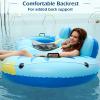 image:imageJasonwell Inflatable River Tube Float  2 Person Heavy Duty River Float Pool Floats with Removable Cooler Lake Water Tubes for Floating River Raft Lounge Floatie with 2 Cup Holders for Adults GreenOwlBlue