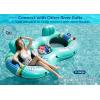 image:imageJasonwell Inflatable River Tube Float  2 Person Heavy Duty River Float Pool Floats with Removable Cooler Lake Water Tubes for Floating River Raft Lounge Floatie with 2 Cup Holders for Adults GreenDoubleTubeCyan