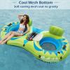 image:imageJasonwell Inflatable River Tube Float  2 Person Heavy Duty River Float Pool Floats with Removable Cooler Lake Water Tubes for Floating River Raft Lounge Floatie with 2 Cup Holders for Adults GreenOwlLime