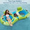 image:imageJasonwell Inflatable River Tube Float  2 Person Heavy Duty River Float Pool Floats with Removable Cooler Lake Water Tubes for Floating River Raft Lounge Floatie with 2 Cup Holders for Adults GreenOwlLime