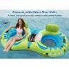 image:imageJasonwell Inflatable River Tube Float  2 Person Heavy Duty River Float Pool Floats with Removable Cooler Lake Water Tubes for Floating River Raft Lounge Floatie with 2 Cup Holders for Adults GreenOwlLime