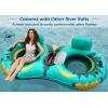 image:imageJasonwell Inflatable River Tube Float  2 Person Heavy Duty River Float Pool Floats with Removable Cooler Lake Water Tubes for Floating River Raft Lounge Floatie with 2 Cup Holders for Adults GreenOwlGreen