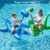 image:imageJasonwell Pool Games Toys Floats 2Pack Inflatable Dinosaur Pool Floats with Blow Up Toy Hammers Ride on Pool Floaties for Kids Teens Adults Lounge Raft Summer Lake Beach Party DecorationsGreenBlue