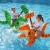 image:imageJasonwell Pool Games Toys Floats 2Pack Inflatable Dinosaur Pool Floats with Blow Up Toy Hammers Ride on Pool Floaties for Kids Teens Adults Lounge Raft Summer Lake Beach Party DecorationsGreenOrange