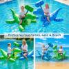 image:imageJasonwell Pool Games Toys Floats 2Pack Inflatable Dinosaur Pool Floats with Blow Up Toy Hammers Ride on Pool Floaties for Kids Teens Adults Lounge Raft Summer Lake Beach Party DecorationsGreenBlue