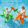image:imageJasonwell Pool Games Toys Floats 2Pack Inflatable Dinosaur Pool Floats with Blow Up Toy Hammers Ride on Pool Floaties for Kids Teens Adults Lounge Raft Summer Lake Beach Party DecorationsGreenOrange