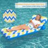 image:imageJasonwell Inflatable Pool Float Adult  UltraComfort Soft Fabric Pool Floaties Lounge Floats Floating Chair Raft with Adjustable Backrest Air Lounger Tanning Float for Pool Beach PartyZigzag