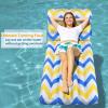 image:imageJasonwell Inflatable Pool Float Adult  UltraComfort Soft Fabric Pool Floaties Lounge Floats Floating Chair Raft with Adjustable Backrest Air Lounger Tanning Float for Pool Beach PartyZigzag