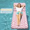 image:imageJasonwell Inflatable Pool Float Adult  UltraComfort Soft Fabric Pool Floaties Lounge Floats Floating Chair Raft with Adjustable Backrest Air Lounger Tanning Float for Pool Beach PartyWave