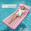 image:imageJasonwell Inflatable Pool Float Adult  UltraComfort Soft Fabric Pool Floaties Lounge Floats Floating Chair Raft with Adjustable Backrest Air Lounger Tanning Float for Pool Beach PartyWave
