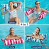 image:imageJasonwell Inflatable Pool Floats Adult  Fabric Pool Hammock Floaties Water Hammock Lake Beach Floating Lounger Chair Swimming Pool Noodles Mesh Party Floaty Toys Fun for Adults Heavy DutyBlueRose  2pk