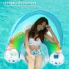 image:imageJasonwell Pool Float with Canopy  Inflatable Pool Floaties Adult Floating Pool Chair Lounge Floats for Swimming Pool Water Chair Pool Lounger with Cup Holders Pool Toy Party Floaty for Adultrainbow