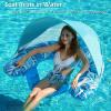 image:imageJasonwell Pool Float with Canopy  Inflatable Pool Floaties Adult Floating Pool Chair Lounge Floats for Swimming Pool Water Chair Pool Lounger with Cup Holders Pool Toy Party Floaty for Adultblue