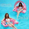 image:imageJasonwell Pool Float with Canopy  Inflatable Pool Floaties Adult Floating Pool Chair Lounge Floats for Swimming Pool Water Chair Pool Lounger with Cup Holders Pool Toy Party Floaty for AdultRose