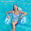 image:imageJasonwell Pool Float with Canopy  Inflatable Pool Floaties Adult Floating Pool Chair Lounge Floats for Swimming Pool Water Chair Pool Lounger with Cup Holders Pool Toy Party Floaty for Adultblue