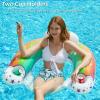image:imageJasonwell Pool Float with Canopy  Inflatable Pool Floaties Adult Floating Pool Chair Lounge Floats for Swimming Pool Water Chair Pool Lounger with Cup Holders Pool Toy Party Floaty for Adultrainbow