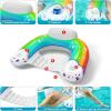 image:imageJasonwell Pool Float with Canopy  Inflatable Pool Floaties Adult Floating Pool Chair Lounge Floats for Swimming Pool Water Chair Pool Lounger with Cup Holders Pool Toy Party Floaty for Adultrainbow