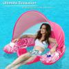 image:imageJasonwell Pool Float with Canopy  Inflatable Pool Floaties Adult Floating Pool Chair Lounge Floats for Swimming Pool Water Chair Pool Lounger with Cup Holders Pool Toy Party Floaty for AdultRose
