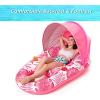 image:imageJasonwell Pool Float with Canopy  Inflatable Pool Floaties Adult Lounger Floats Raft Floating Chair with Cup Holders for Swimming Pool Lake Water Lounge Float Beach Pool Party Toys for AdultsRose