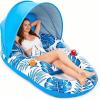 image:imageJasonwell Pool Float with Canopy  Inflatable Pool Floaties Adult Lounger Floats Raft Floating Chair with Cup Holders for Swimming Pool Lake Water Lounge Float Beach Pool Party Toys for AdultsBlue