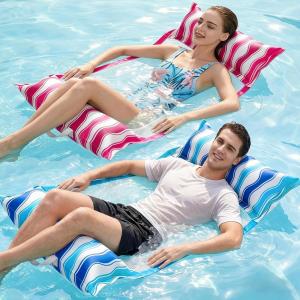 image:imageJasonwell Inflatable Pool Floats Adult  Fabric Pool Hammock Floaties Water Hammock Lake Beach Floating Lounger Chair Swimming Pool Noodles Mesh Party Floaty Toys Fun for Adults Heavy DutyBlueRose  2pk