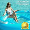 image:imageJasonwell Floating Island Pool Float  Giant Inflatable Multi Person Pool Party Floats Swimming Pool Lounger Raft with Cup Holders Lake Floaties Beach Relaxation Water Float for Adults Blue XLBlue