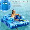 image:imageTank Pool Floats Kids Adults  Jasonwell Inflatable Pool Floaties Swimming Pool Tank with Water Cannon Gun Swim Floaty Rafts Lake Beach Party Pool Toys for Boys Girls Toddlers Kids Adults Rose LBlue