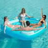 image:imageJasonwell Floating Island Pool Float  Giant Inflatable Multi Person Pool Party Floats Swimming Pool Lounger Raft with Cup Holders Lake Floaties Beach Relaxation Water Float for Adults Blue XLBlue