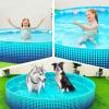 image:imageJasonwell Foldable Dog Kiddie Pool  Hard Plastic Kids Paddling Pool Toddler Baby Swimming Pools for Backyard Collapsible Whelping Box Pet Doggie Cats Wading Pools Bathtub for Puppy Large Dogs 71InGGreen