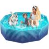 image:imageJasonwell Foldable Dog Kiddie Pool  Hard Plastic Kids Paddling Pool Toddler Baby Swimming Pools for Backyard Collapsible Whelping Box Pet Doggie Cats Wading Pools Bathtub for Puppy Large Dogs 71InGGreen