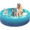 image:imageJasonwell Foldable Dog Kiddie Pool  Hard Plastic Kids Paddling Pool Toddler Baby Swimming Pools for Backyard Collapsible Whelping Box Pet Doggie Cats Wading Pools Bathtub for Puppy Large Dogs 71InGGreen