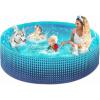 image:imageJasonwell Foldable Dog Kiddie Pool  Hard Plastic Kids Paddling Pool Toddler Baby Swimming Pools for Backyard Collapsible Whelping Box Pet Doggie Cats Wading Pools Bathtub for Puppy Large Dogs 71InGGreen