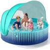image:imageJasonwell Kiddie Baby Pool with Canopy  Foldable Infant Toddler Kids Pool with Shade Baby Beach Essentials Tent Swimming Wading Pools for Toddlers 13  Kids Dogs Ball Pit Backyard Water Play G 63Green