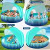 image:imageJasonwell Kiddie Baby Pool with Canopy  Foldable Infant Toddler Kids Pool with Shade Baby Beach Essentials Tent Swimming Wading Pools for Toddlers 13  Kids Dogs Ball Pit Backyard Water Play G 63Green