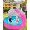 image:imageJasonwell Kiddie Baby Pool with Canopy  Foldable Infant Toddler Kids Pool with Shade Baby Beach Essentials Tent Swimming Wading Pools for Toddlers 13  Kids Dogs Ball Pit Backyard Water Play G 63Rose