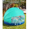 image:imageJasonwell Kiddie Baby Pool with Canopy  Foldable Infant Toddler Kids Pool with Shade Baby Beach Essentials Tent Swimming Wading Pools for Toddlers 13  Kids Dogs Ball Pit Backyard Water Play G 63Green