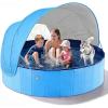 image:imageJasonwell Kiddie Baby Pool with Canopy  Foldable Infant Toddler Kids Pool with Shade Baby Beach Essentials Tent Swimming Wading Pools for Toddlers 13  Kids Dogs Ball Pit Backyard Water Play G 63Blue