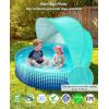 image:imageJasonwell Kiddie Baby Pool with Canopy  Foldable Infant Toddler Kids Pool with Shade Baby Beach Essentials Tent Swimming Wading Pools for Toddlers 13  Kids Dogs Ball Pit Backyard Water Play G 63Green